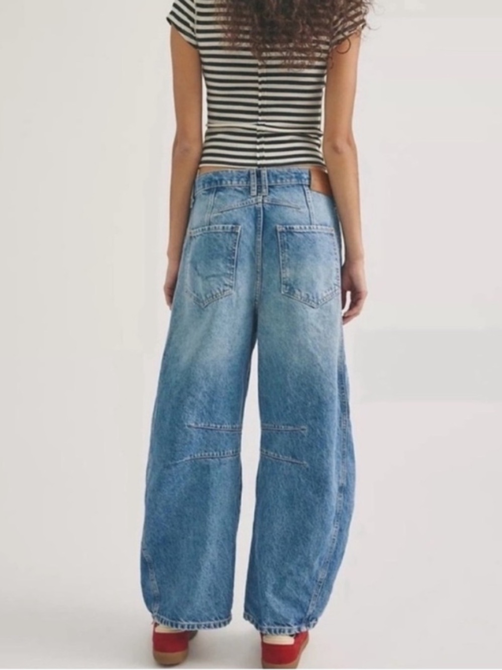 Free People Light Blue Wide Leg Jeans - Picture 2 of 5